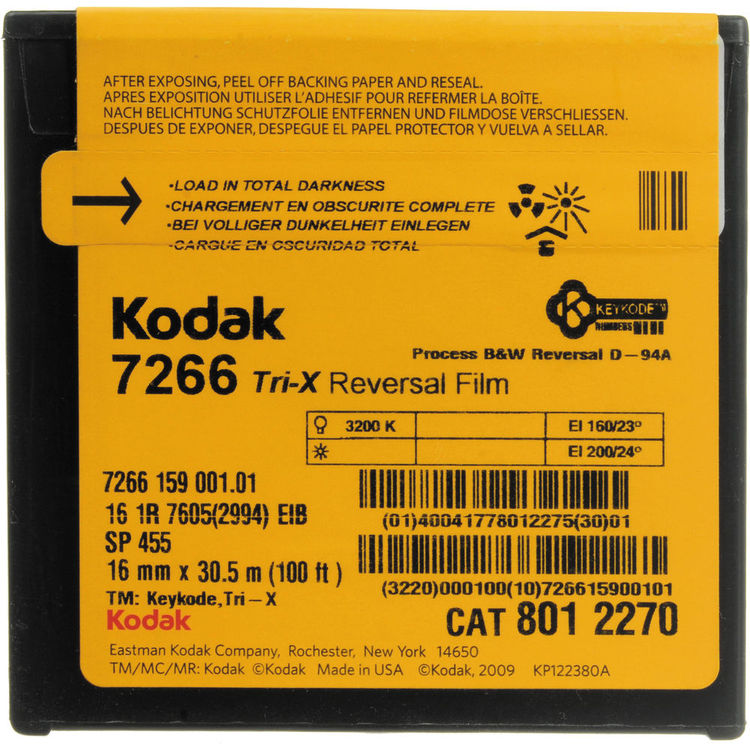 Kodak Tri-X Reversal Film 7266 16mm
