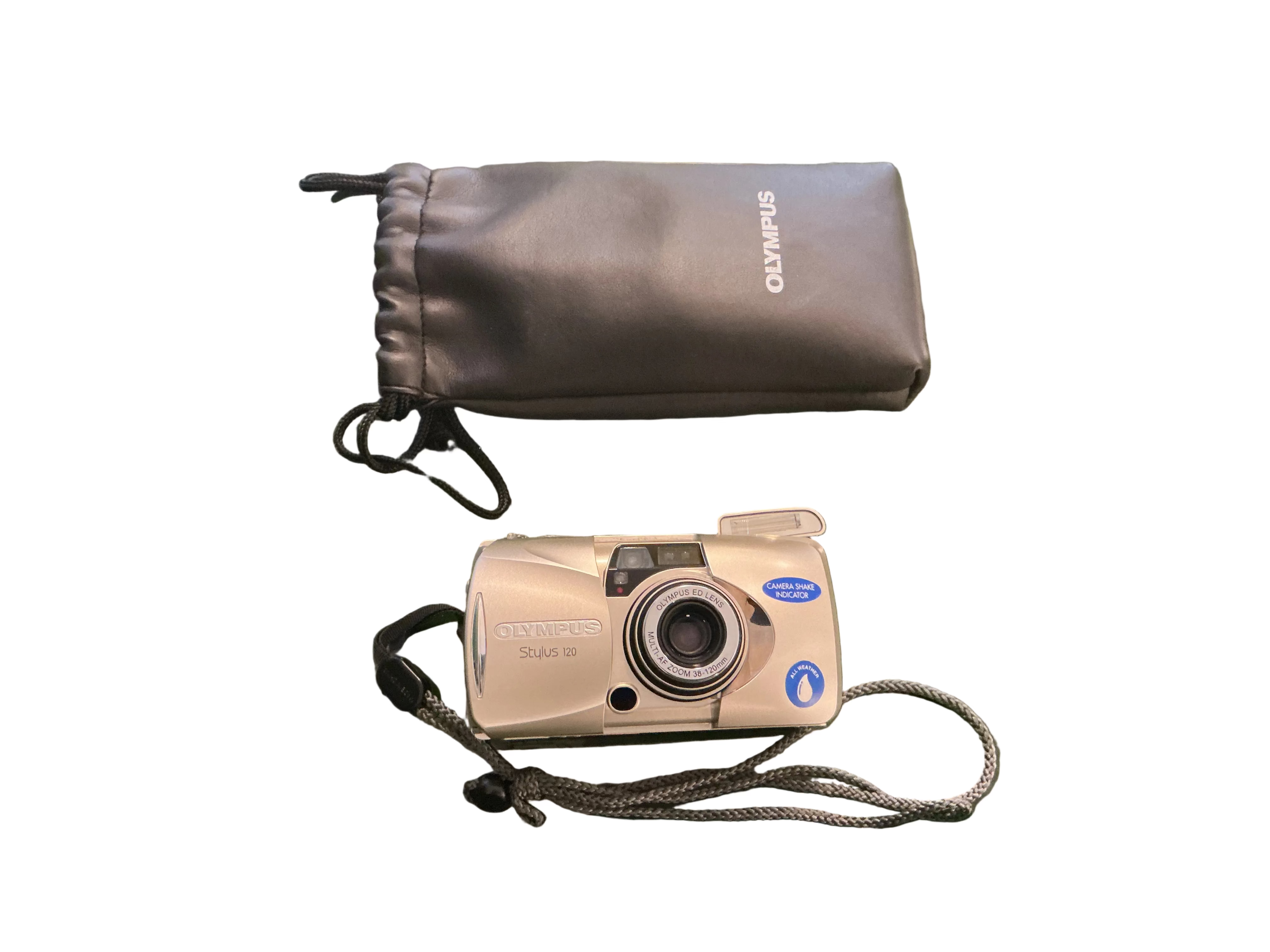 Olympus Stylus 120 35mm Film Camera 38-120mm Zoom + Case