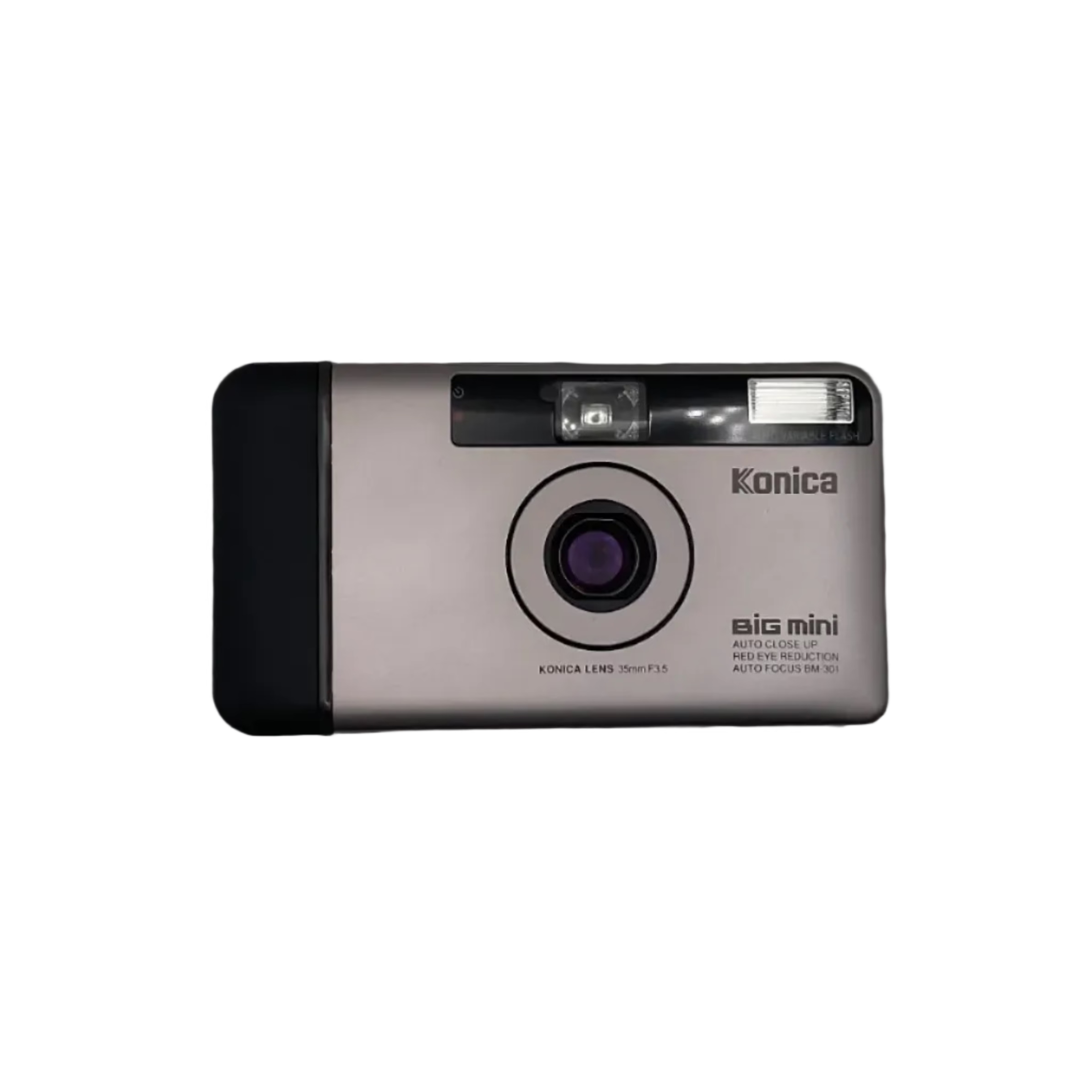 Konica Big mini BM-301 Silver 35mm Point & Shoot Film Camera From JAPAN