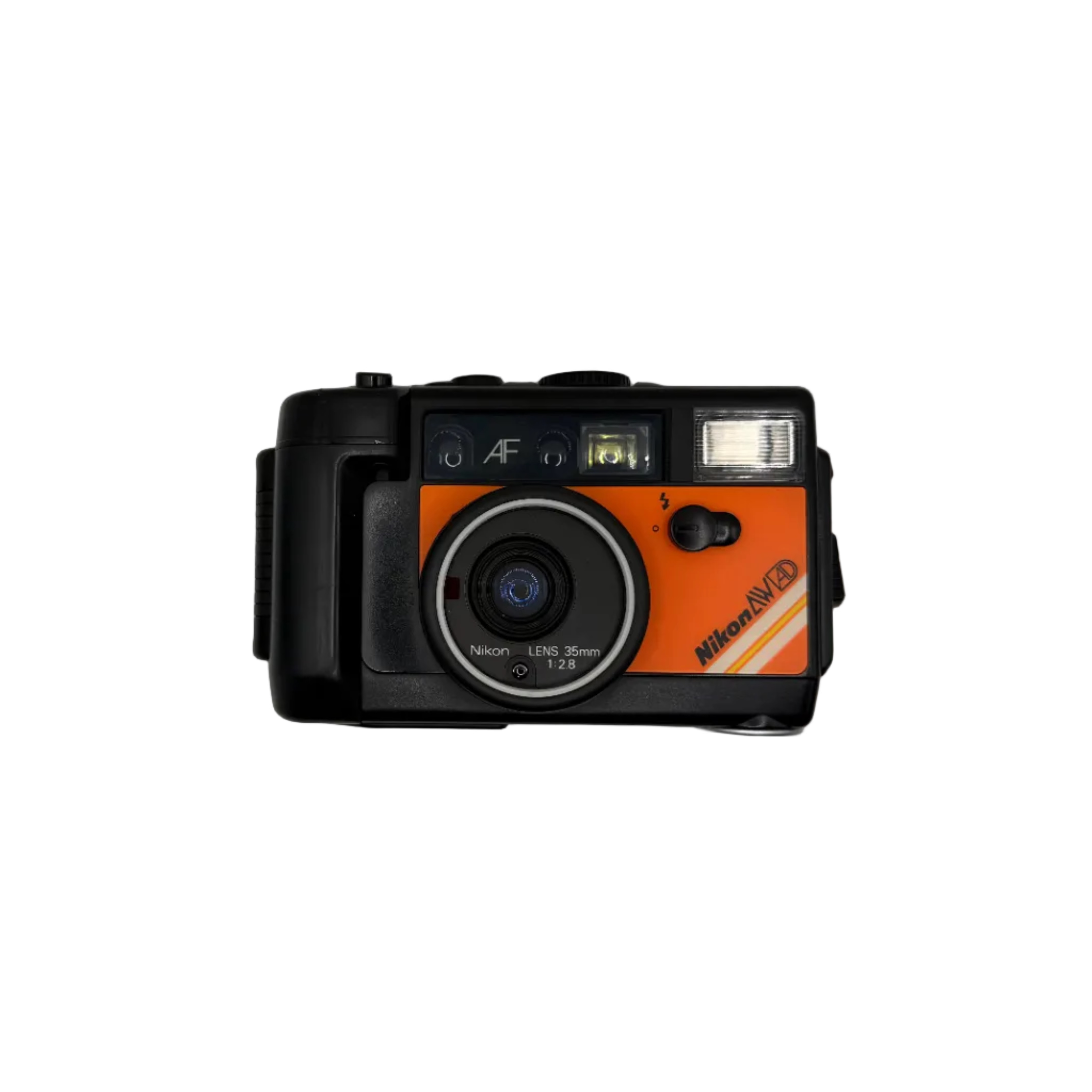 Nikon L35 AW AD AWAD 35mm Film Water Resistant Camera Orange From JAPAN