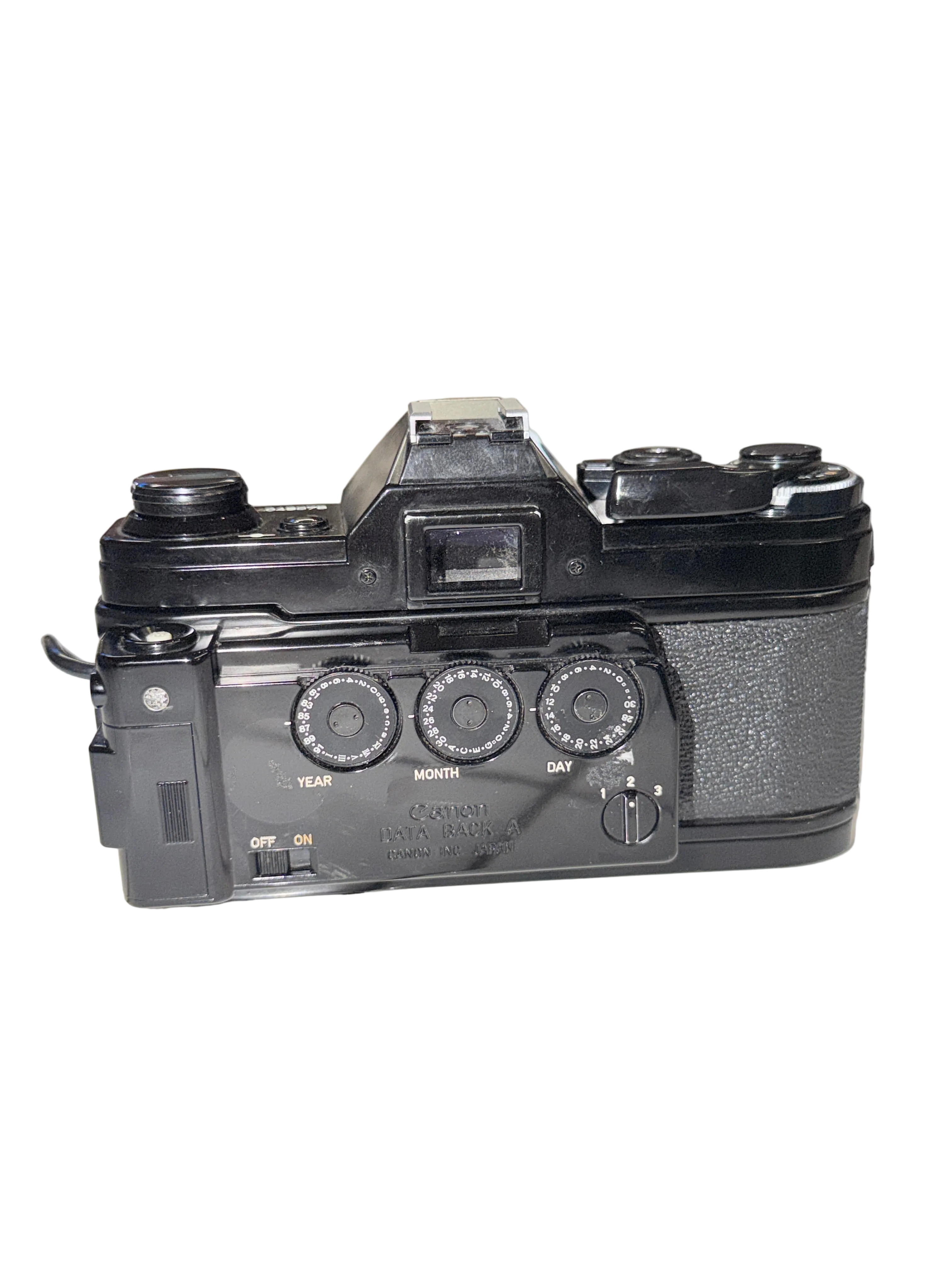 CANON AE-1 Black SLR + 50mm 1.4 + Data Back