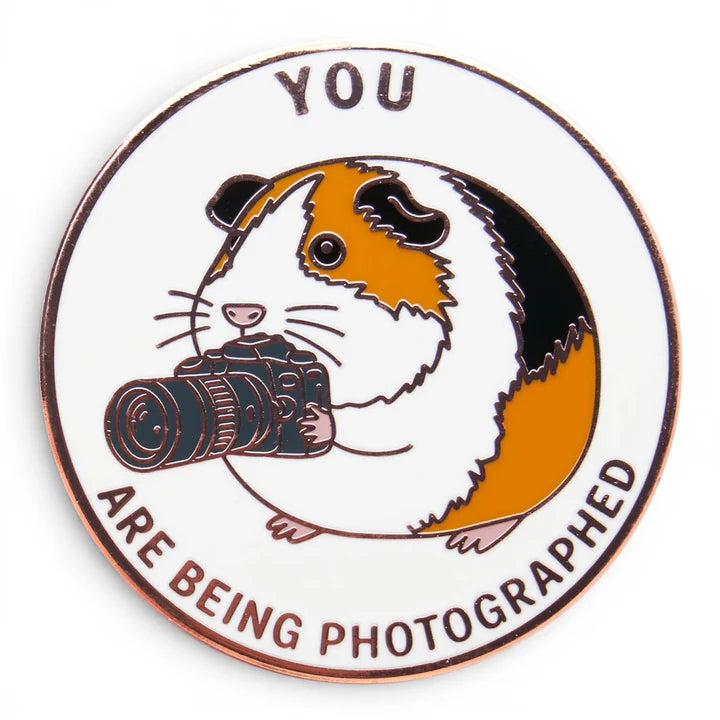 You Are Being Photographed Hamster Pin