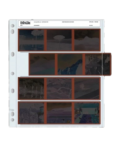 Printfile 120-4B Archival Negative Preservers 120 size 4 strips of 3 negatives - 25 pack
